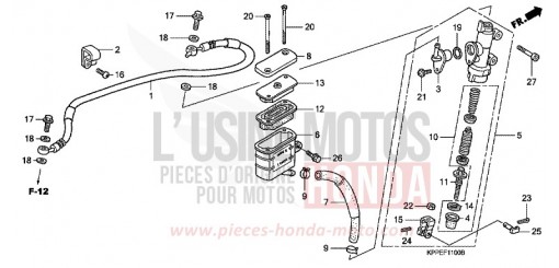 HAUPTBREMSZYLINDER, H. CBR125RW5 de 2005